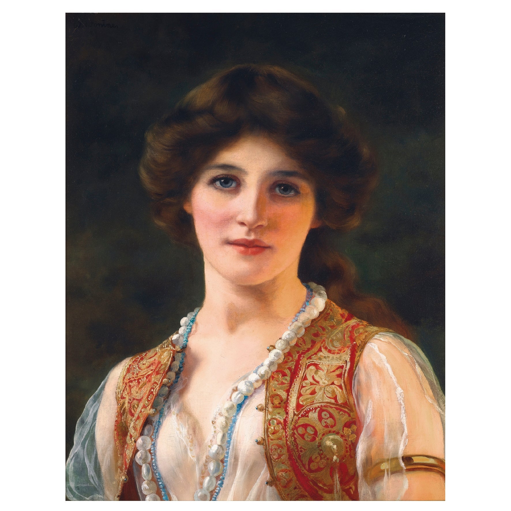 Decorative "An Eastern Beauty (1880)" by William Clarke Wontner Poster | High - Quality Print | Repositionable Adhesive - Pasquín