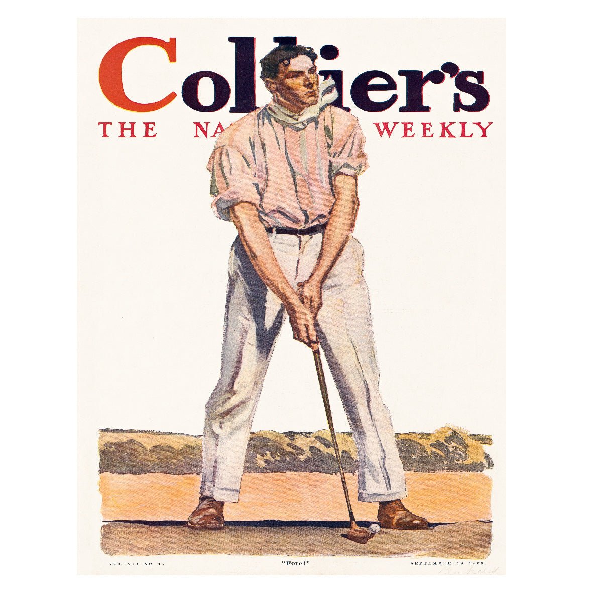 Decorative "Collier's (1908)" by Edward Penfield Poster | High - Quality Print | Repositionable Adhesive - Pasquín