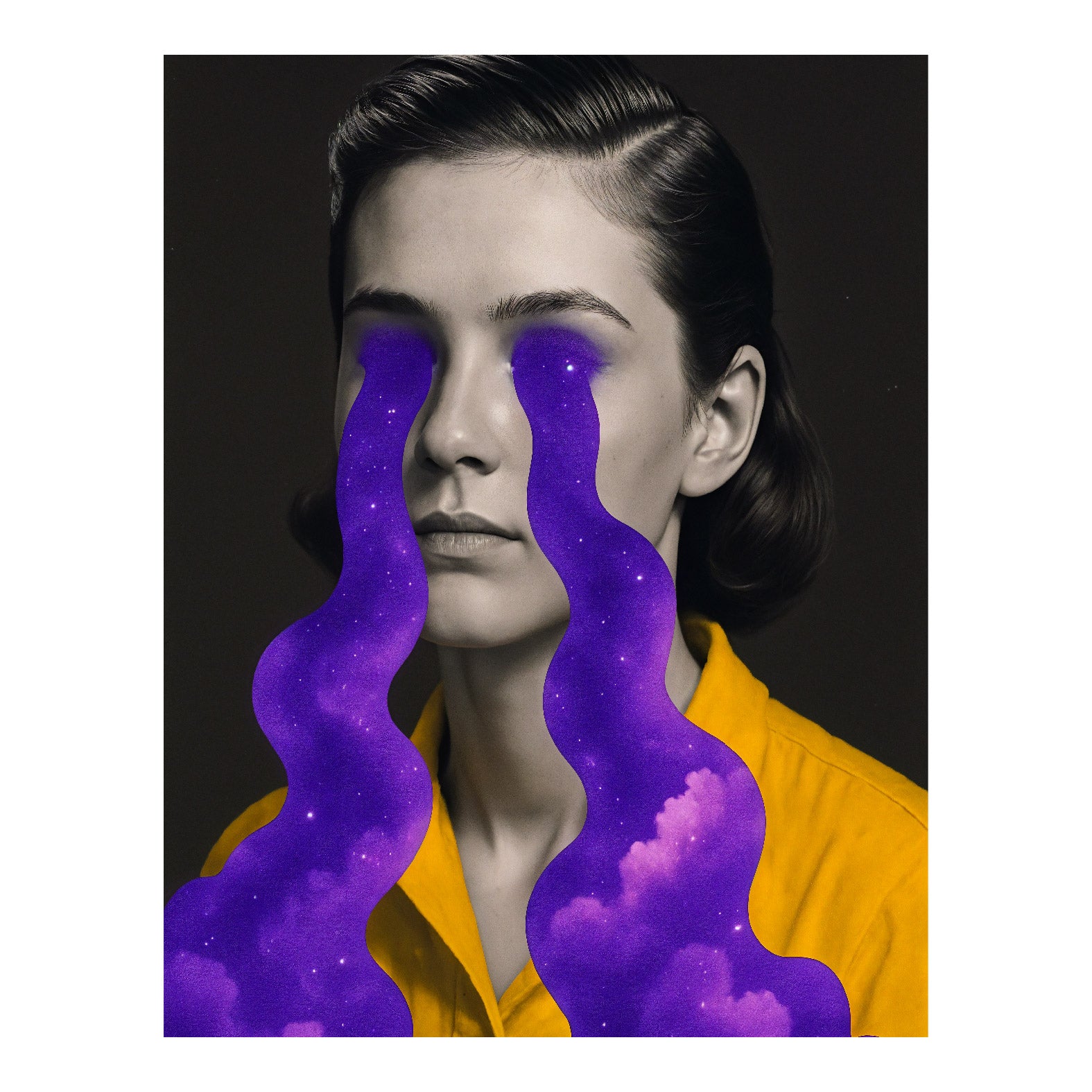 Decorative "Cosmic Waterfalls" Poster | High - Quality Print | Repositionable Adhesive - Pasquín