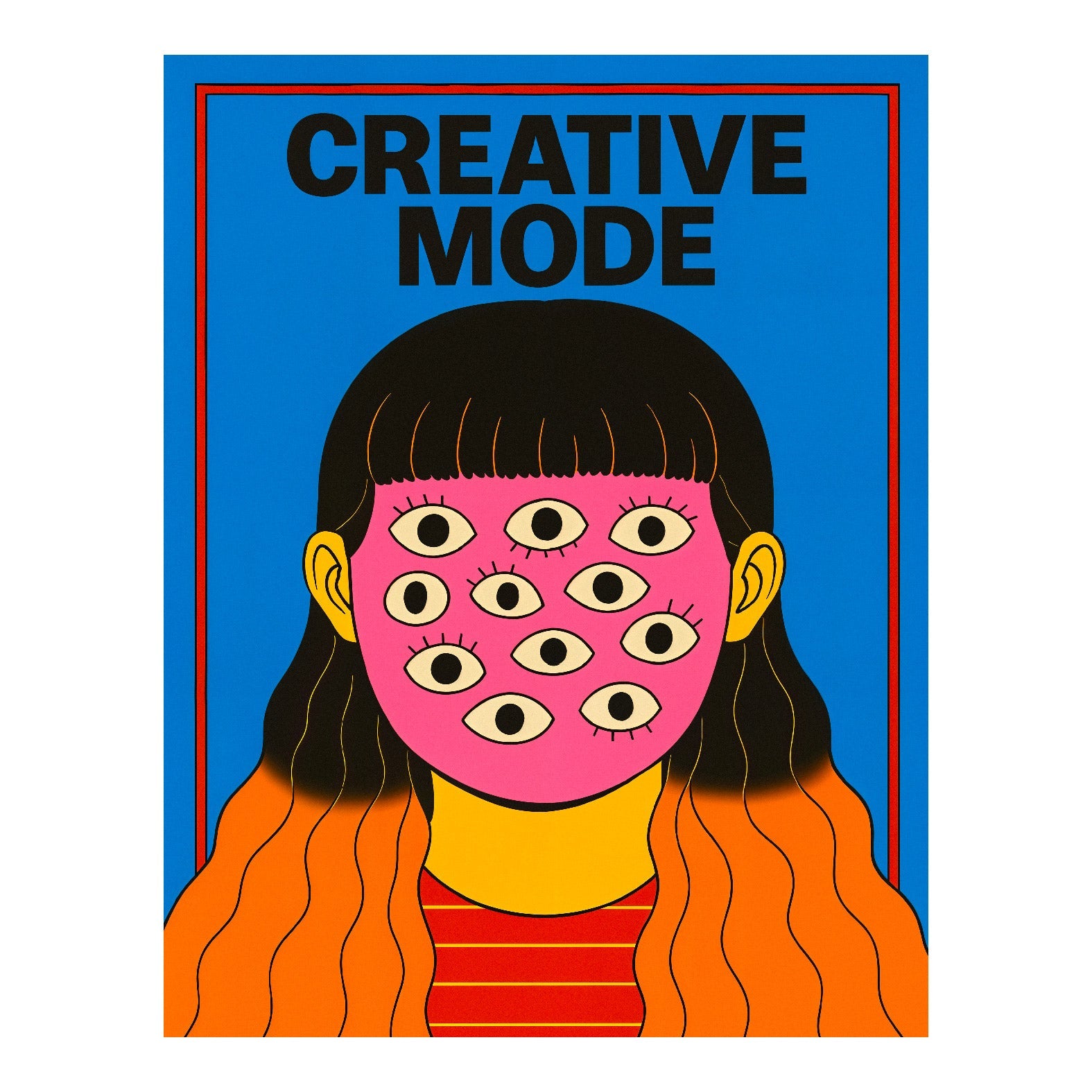 Decorative "Creative Look" Poster | High - Quality Print | Repositionable Adhesive - Pasquín