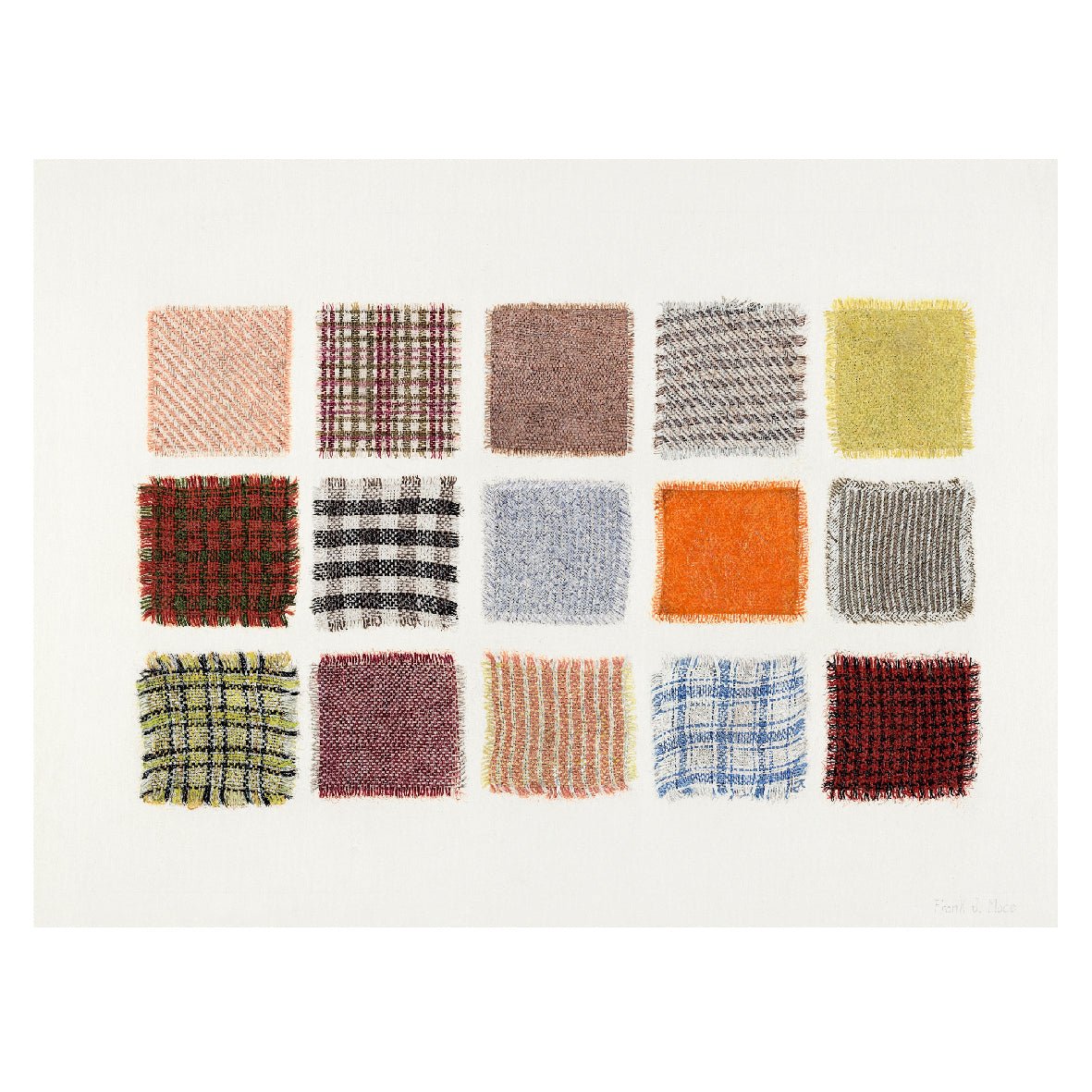 Decorative "Factory Cloth Samples (1942)" by Frank J. Mace Poster | High - Quality Print | Repositionable Adhesive - Pasquín