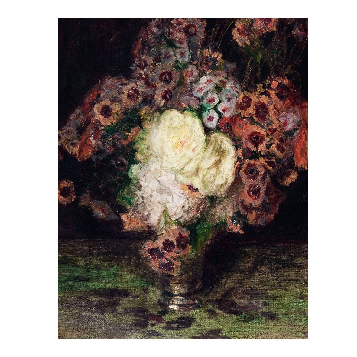 Decorative "Fleurs Dans Un Vase (1898)" by Jacques - Émile Blanche Poster | High - Quality Print | Repositionable Adhesive - Pasquín