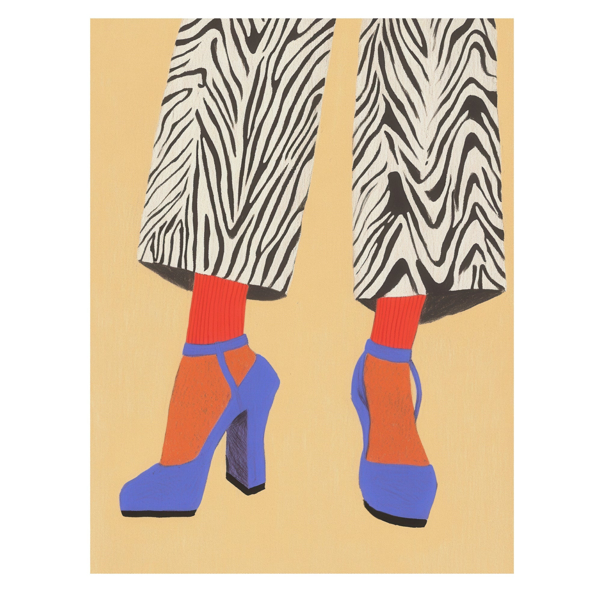 Decorative "High Heels" Poster | High - Quality Print | Repositionable Adhesive - Pasquín