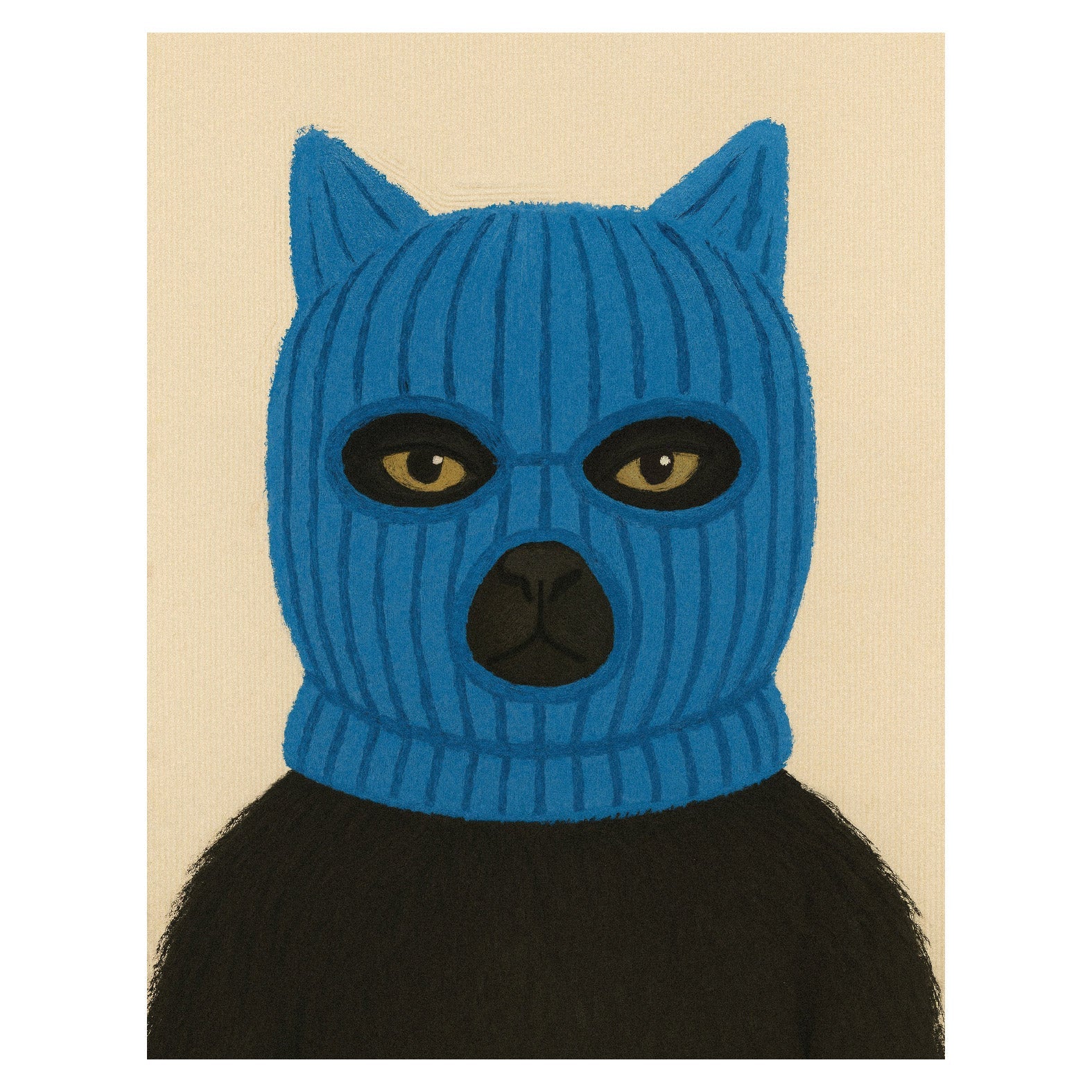 Decorative "Masked Kitten" Poster | High - Quality Print | Repositionable Adhesive - Pasquín