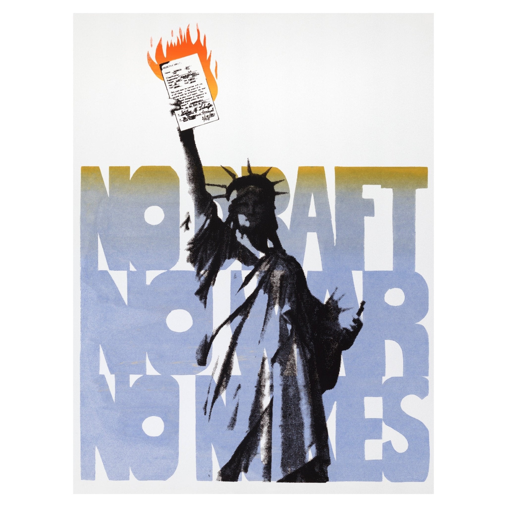 Decorative "No draft, no war, no nukes (1979)" Poster | High - Quality Print | Repositionable Adhesive - Pasquín