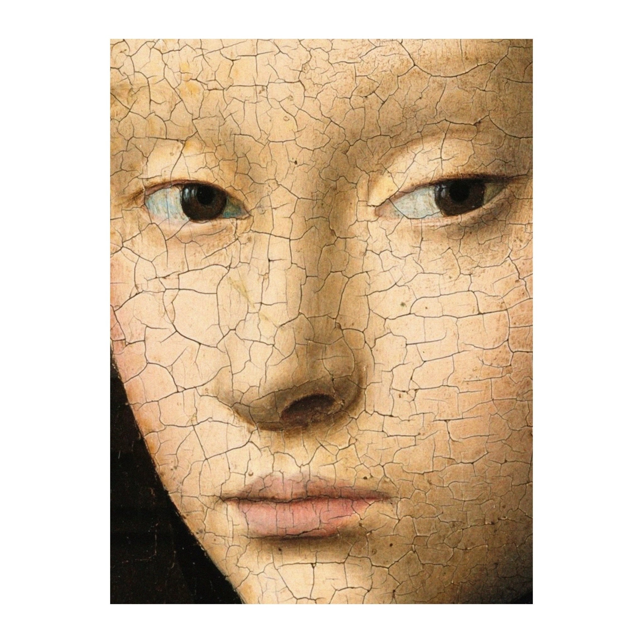 Decorative "Portrait of a young Girl (Detail)" by Petrus Christus Poster | High - Quality Print | Repositionable Adhesive - Pasquín
