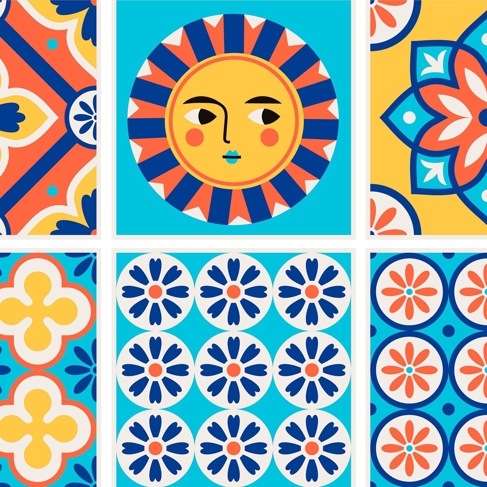 Decorative Removable Wall Tiles - Solar Design - Pasquín