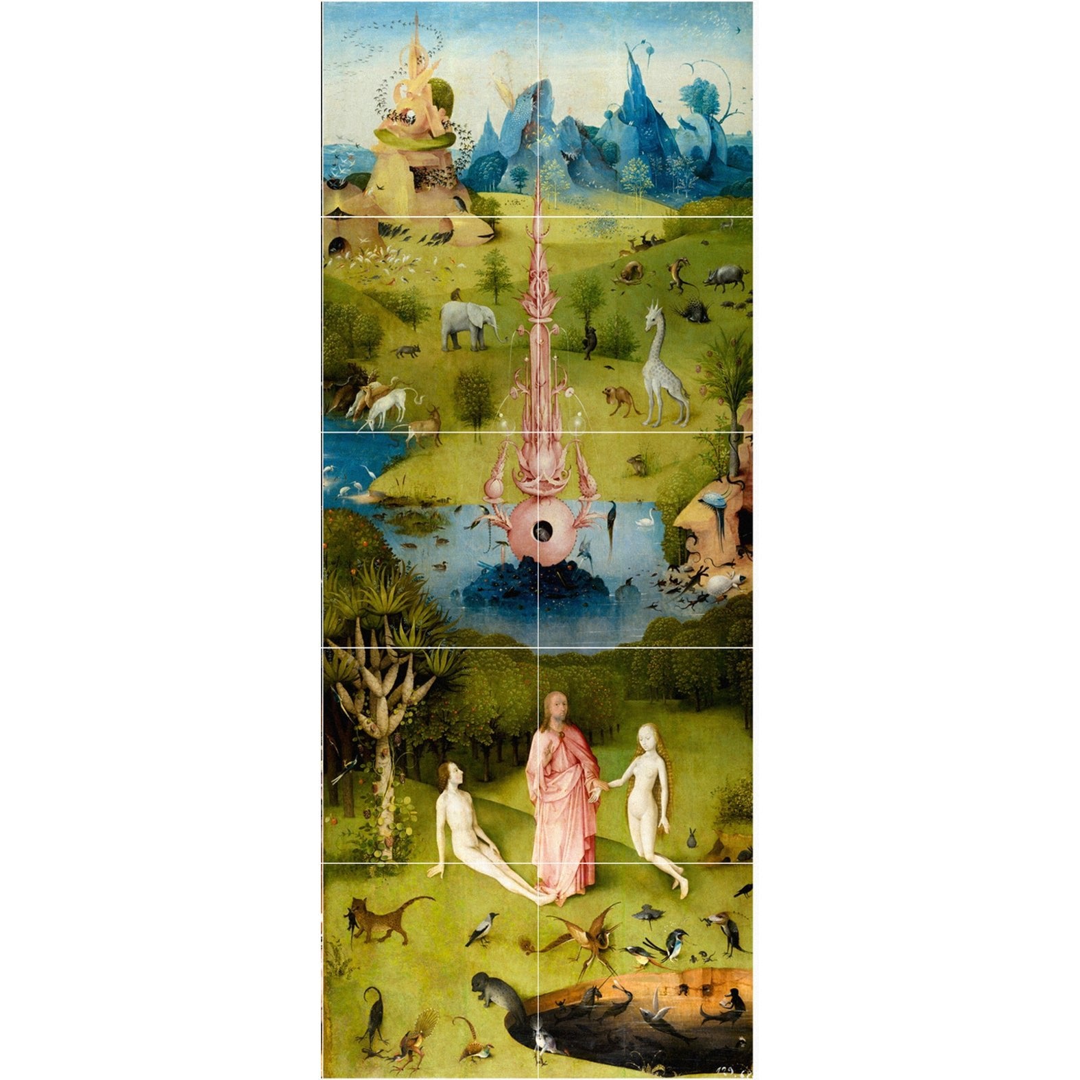 Decorative Removable Wall Tiles - The Garden of Earthly Delights Design - Pasquín