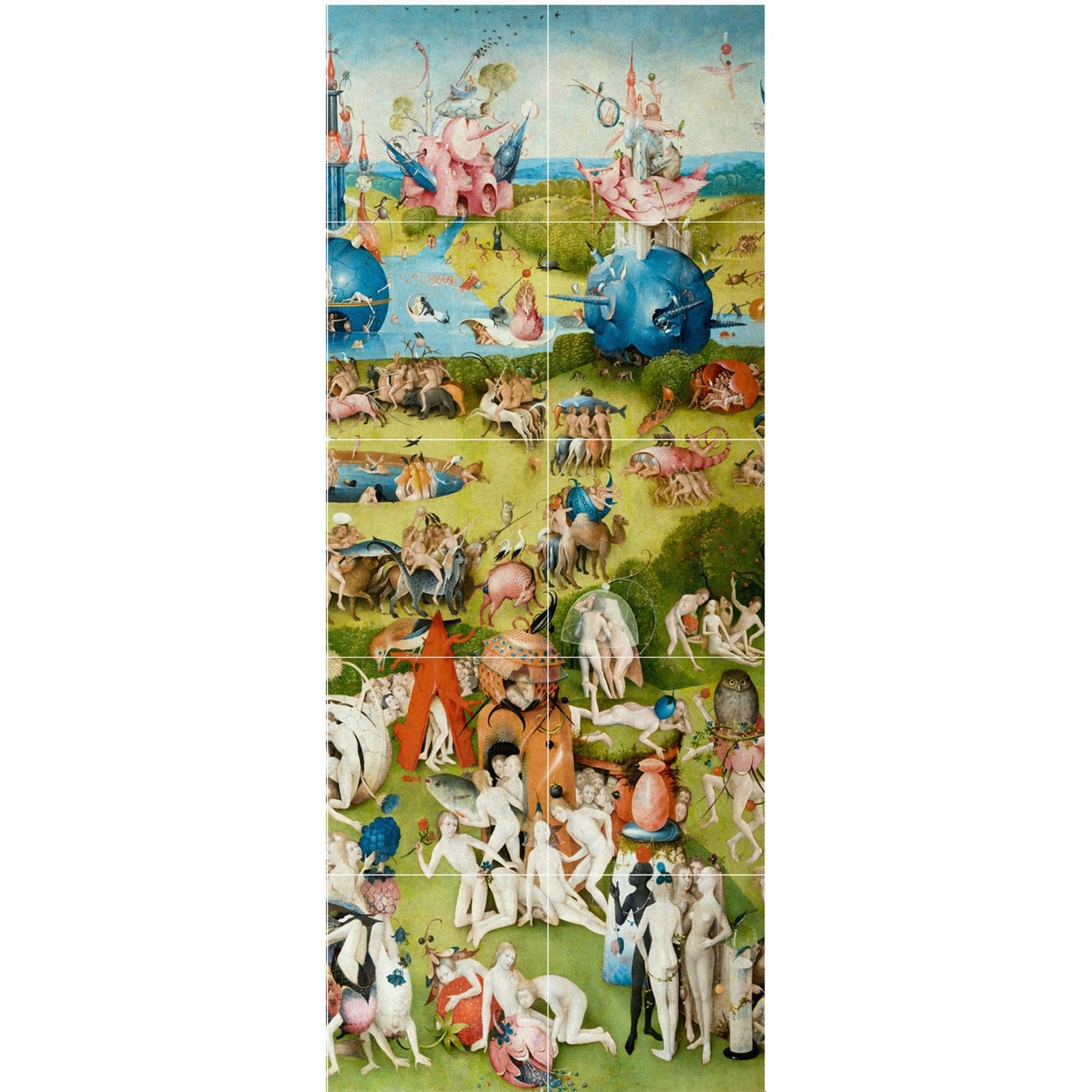 Decorative Removable Wall Tiles - The Garden of Earthly Delights Design - Pasquín