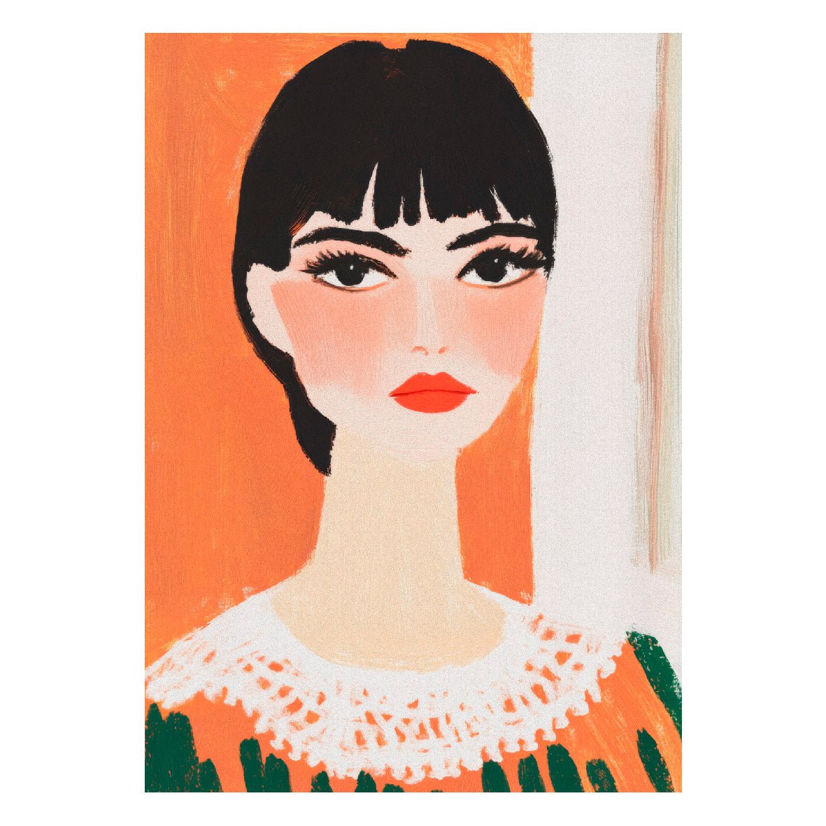 Decorative "The One with the Bangs" Poster | High - Quality Print | Repositionable Adhesive - Pasquín