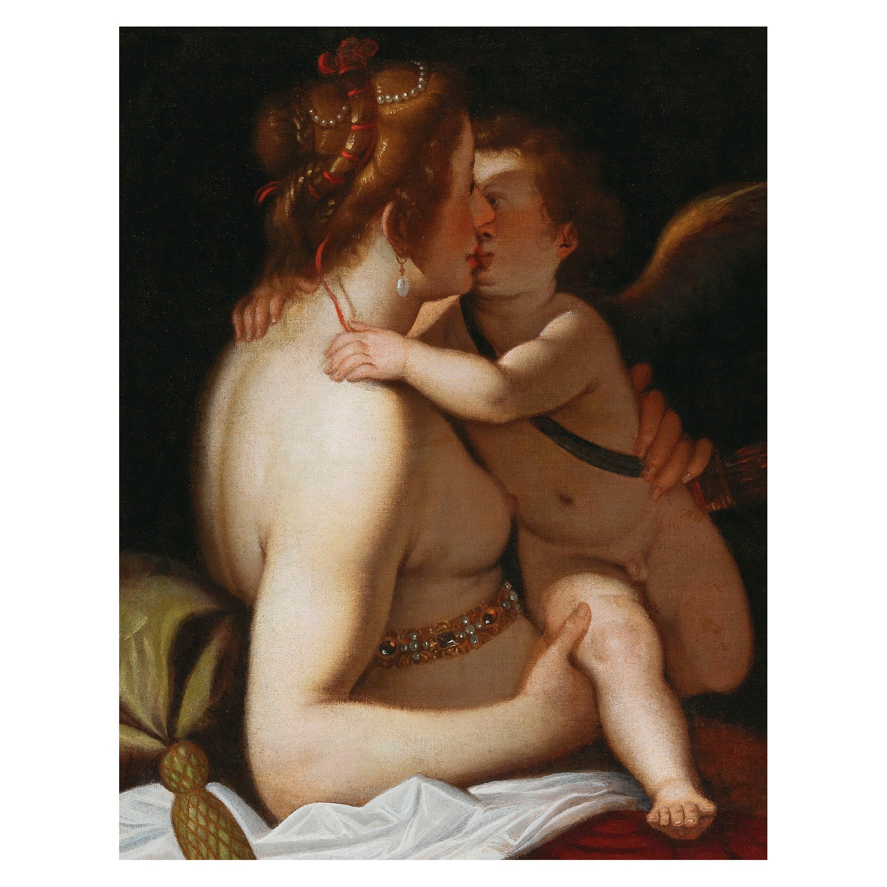 Decorative "Venus and Cupid" by Giovanni Battista Paggi by Poster | High - Quality Print | Repositionable Adhesive - Pasquín