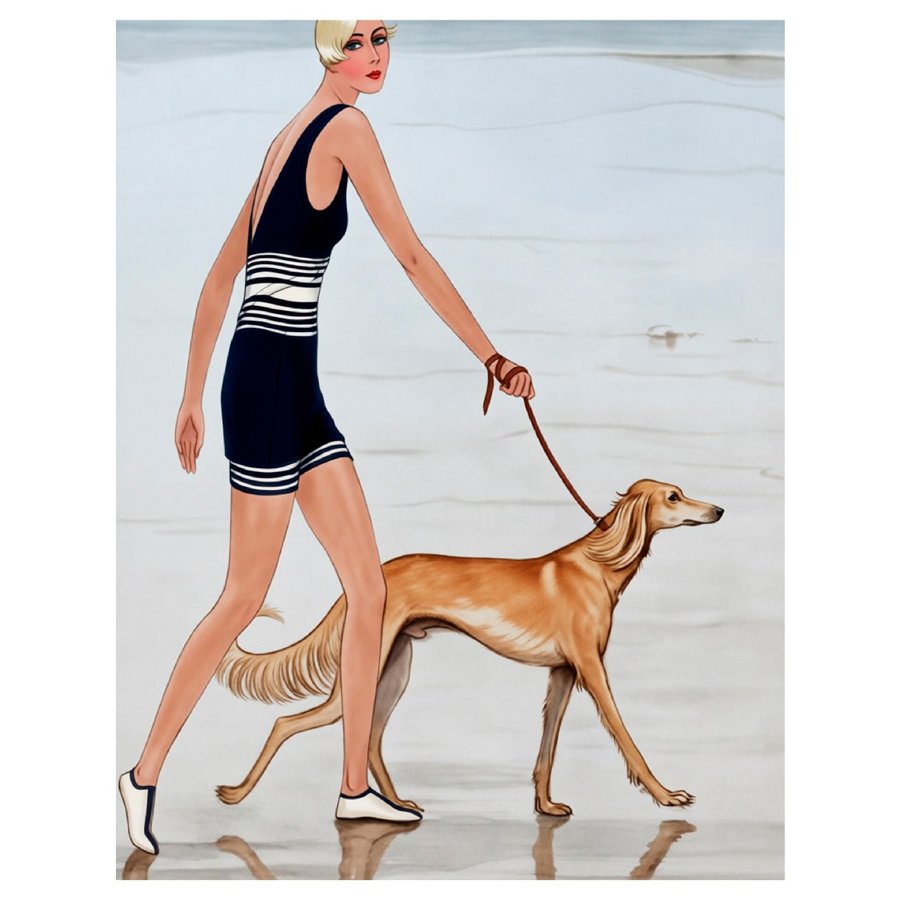 "Swimwear In Vogue Magazine (1920)" - Reusable Peel - and - Stick Poster - Pasquín