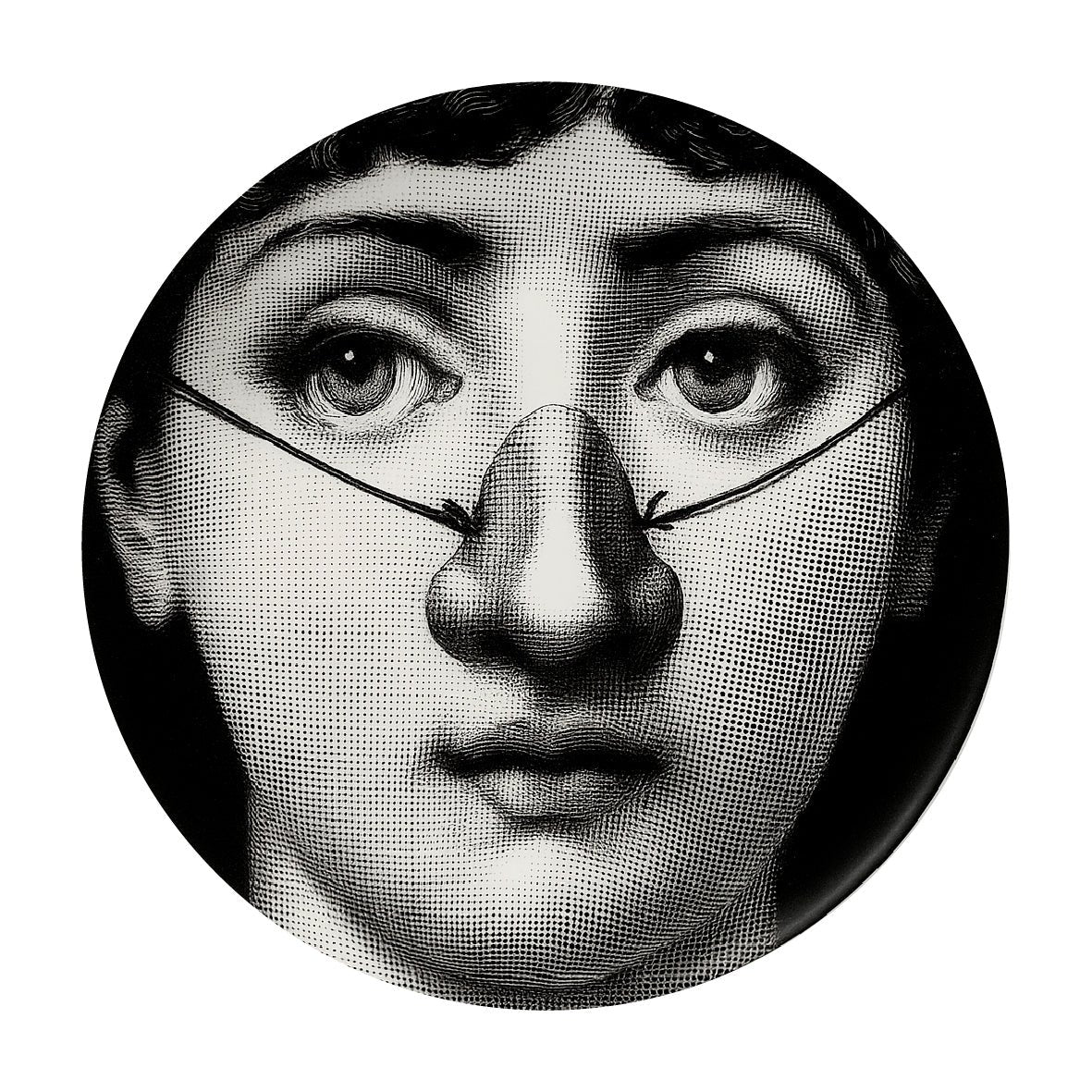 Decorative "Lina's Nose (Round)" by P. Fornasetti Poster | High - Quality Print | Repositionable Adhesive - Pasquín