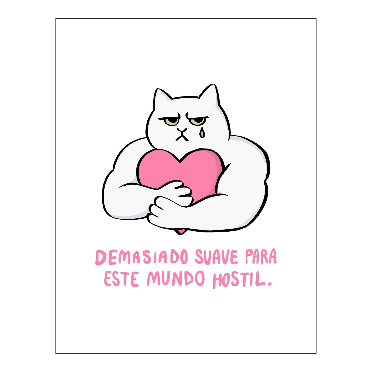 Decorative "Suavidad de Gato" by Lolillapolilla Poster | High - Quality Print | Repositionable Adhesive - Pasquín